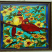 Two Bird Glass Painting
