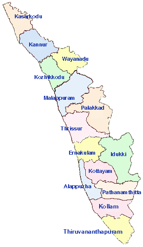 Map of Kerala