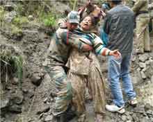 Rescue efforts by Army