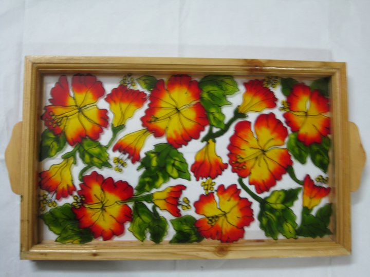 Buy Tray Glass Painting