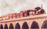 One of the earliest pictures of railways in India.