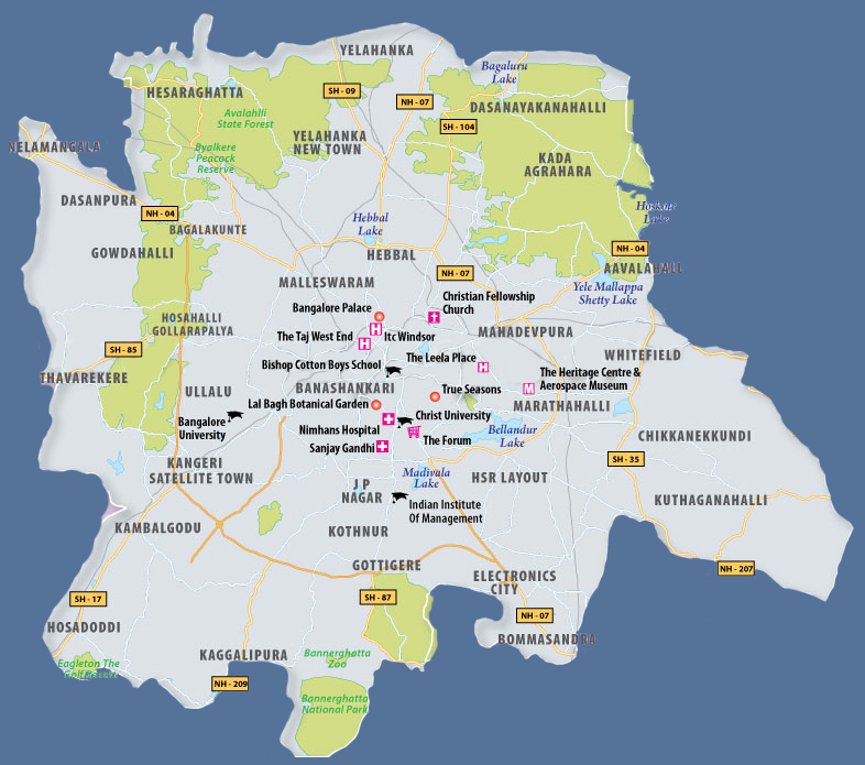 Bangalore Map New 