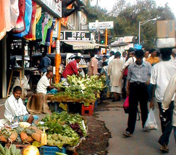 Hawking is common on city footpaths