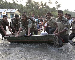 Indian officials are in a race against time to rescue hundreds of thousands of people displaced by flooding in the state of Bihar.