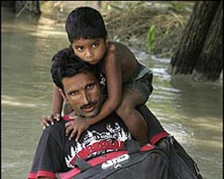 Many of the flood victims have been left stranded without homes, food and clean drinking water