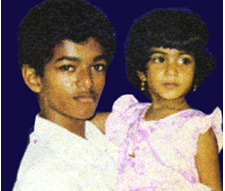 Vijay with his sister