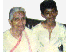 Vijay with Grandmother