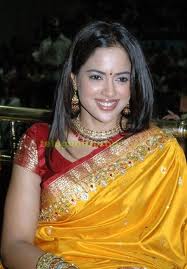 Sameera Reddy saree pic