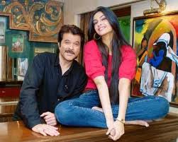 Sonam Kapoor withher dad