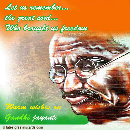 Gandhi Jayanthi Remeber Card