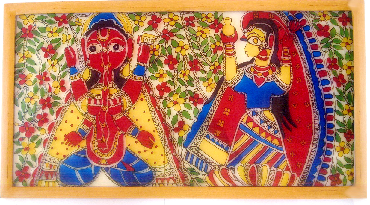 Buy Madhubani Acrylic Painting - I Buy Madhubani Acrylic Painting - I