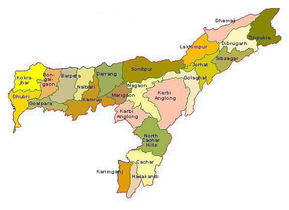 Assam City Map India