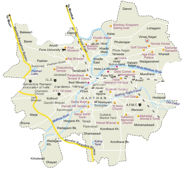 Map of Pune