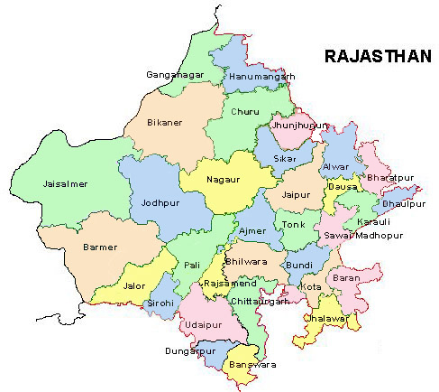 Map of Rajasthan