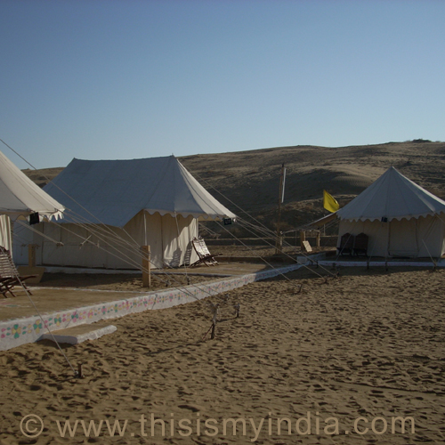 Tents on Thar Desert,Jaisalmer