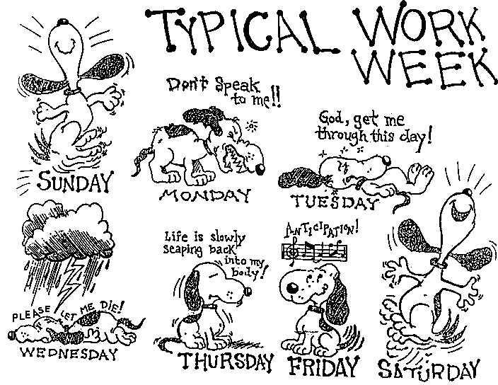 Funny Cartoon on Hard Days at Work
