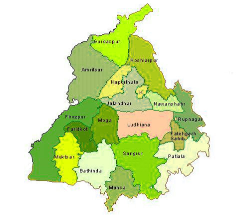 India Punjab Region Map
